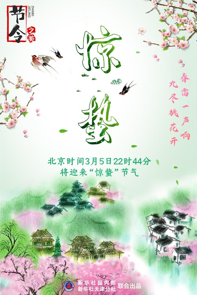 3月5日22時44分“驚蟄”：春雷一聲響，九盡桃花開