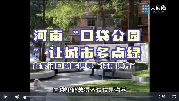 在家門口就能追尋“詩和遠(yuǎn)方” 河南“口袋公園”讓城市多點綠