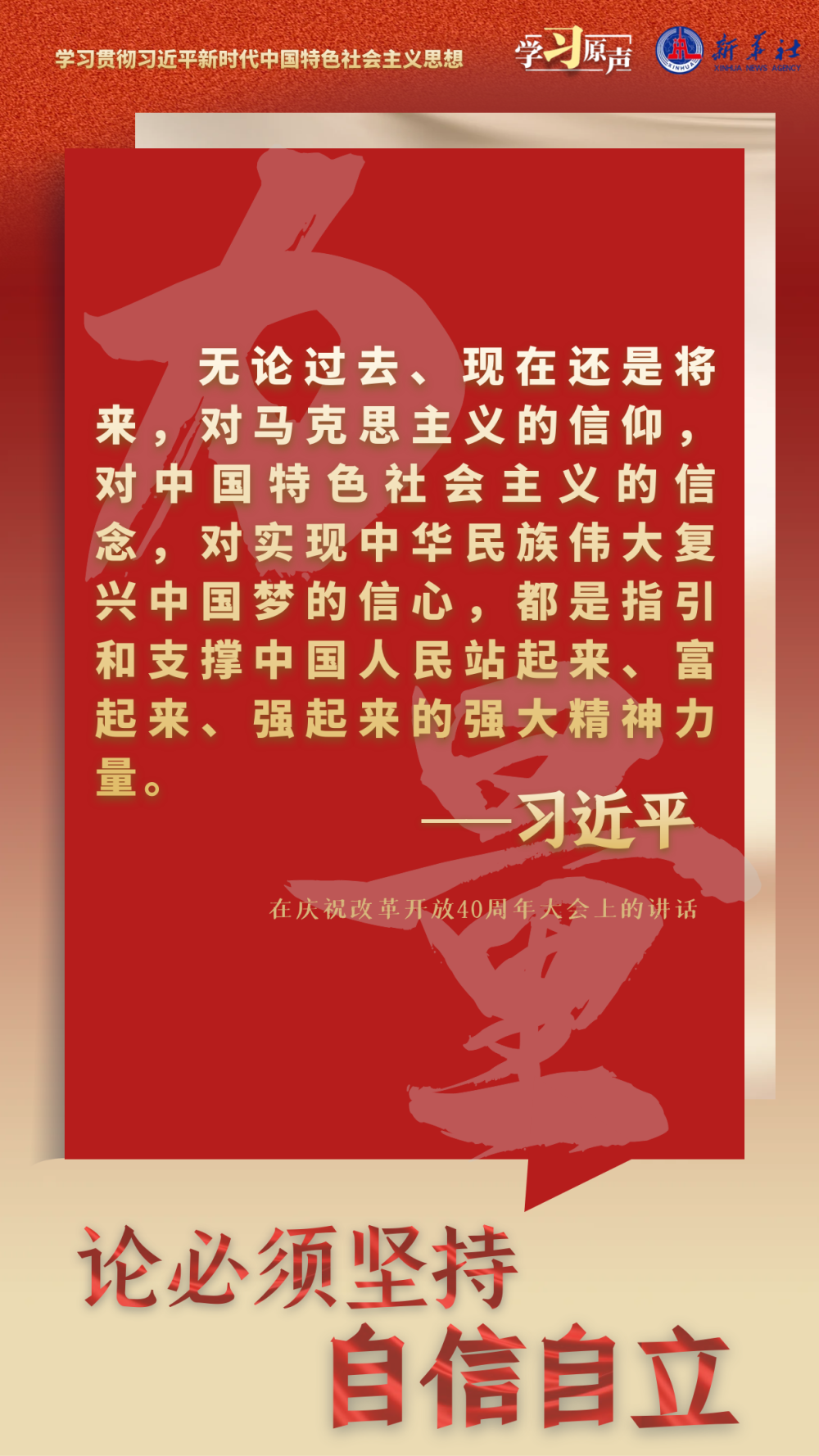 學(xué)習原聲·聆聽金句丨論必須堅持自信自立