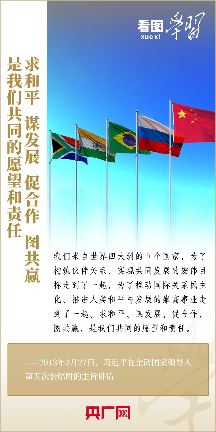 看圖學習 | 金磚國家是守望相助的大家庭、合作共贏的好伙伴
