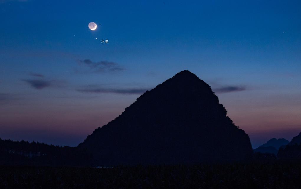 限時觀測！6月27日日落后水星伴月