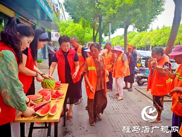 平輿縣四名女政協(xié)委員情系一線環(huán)衛(wèi)工開展夏日送清涼活動(dòng)