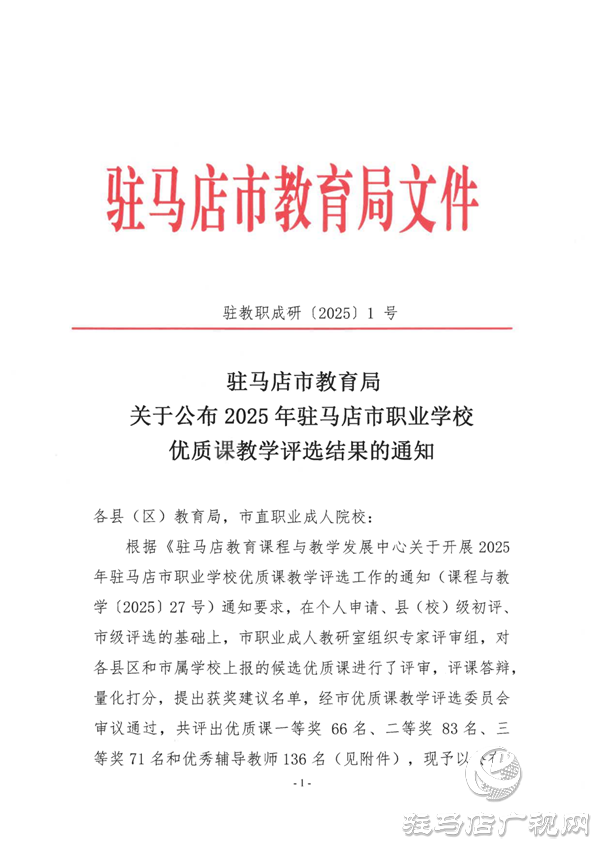 駐馬店職業(yè)技術(shù)學(xué)院教師在2025年駐馬店市職業(yè)學(xué)校優(yōu)質(zhì)課教學(xué)評選中獲得佳績