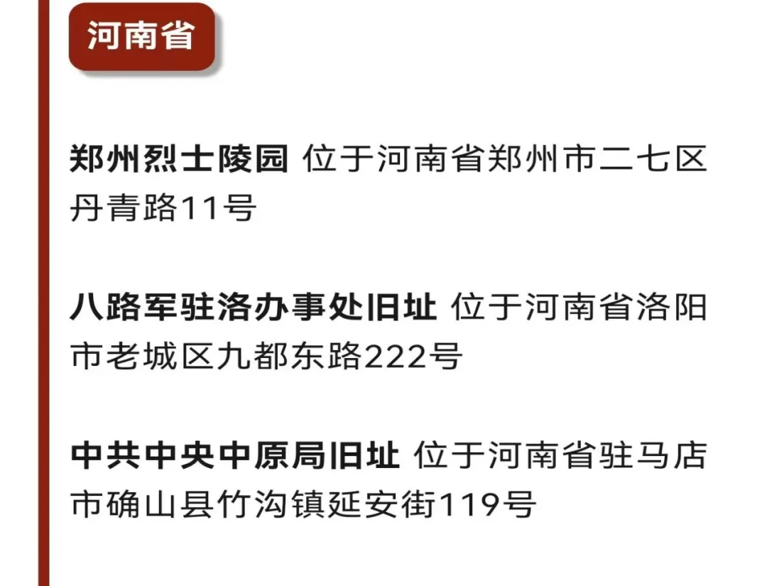 第四批國家級抗戰(zhàn)紀(jì)念設(shè)施、遺址公布！中共中央中原局舊址名列其中！